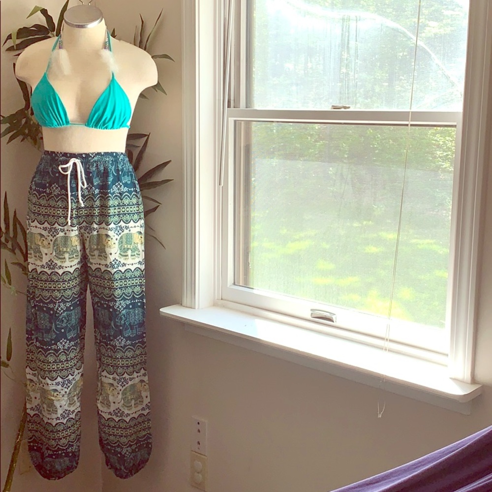 🐘 SALE ⭕️ pants soft flowy elephant green